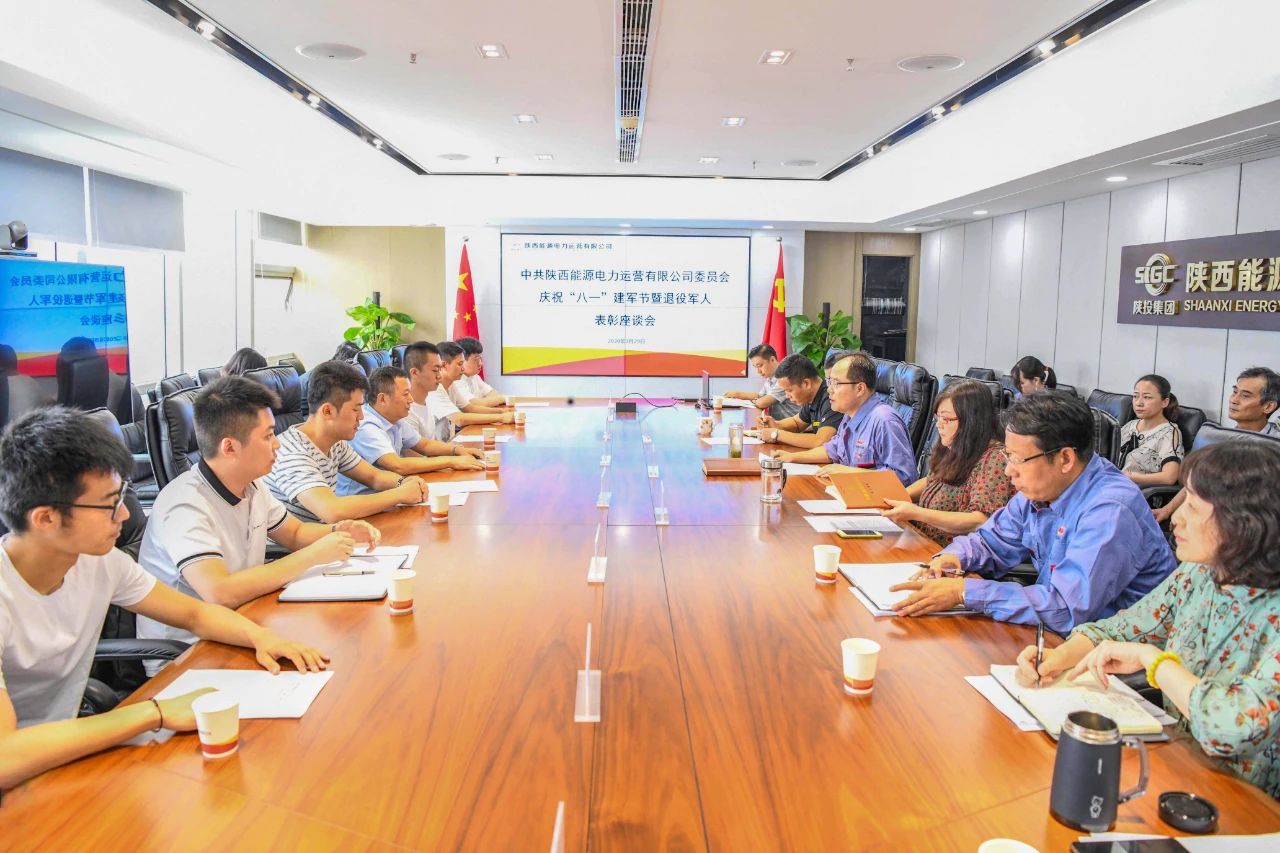 陜投集團電力運營公司召開慶?！鞍艘弧苯ㄜ姽?jié)暨退役軍人表彰座談會