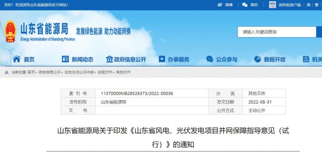 山東：將儲能配比作為風光項目并網最優(yōu)先條件，分布式光伏直接保障并網！