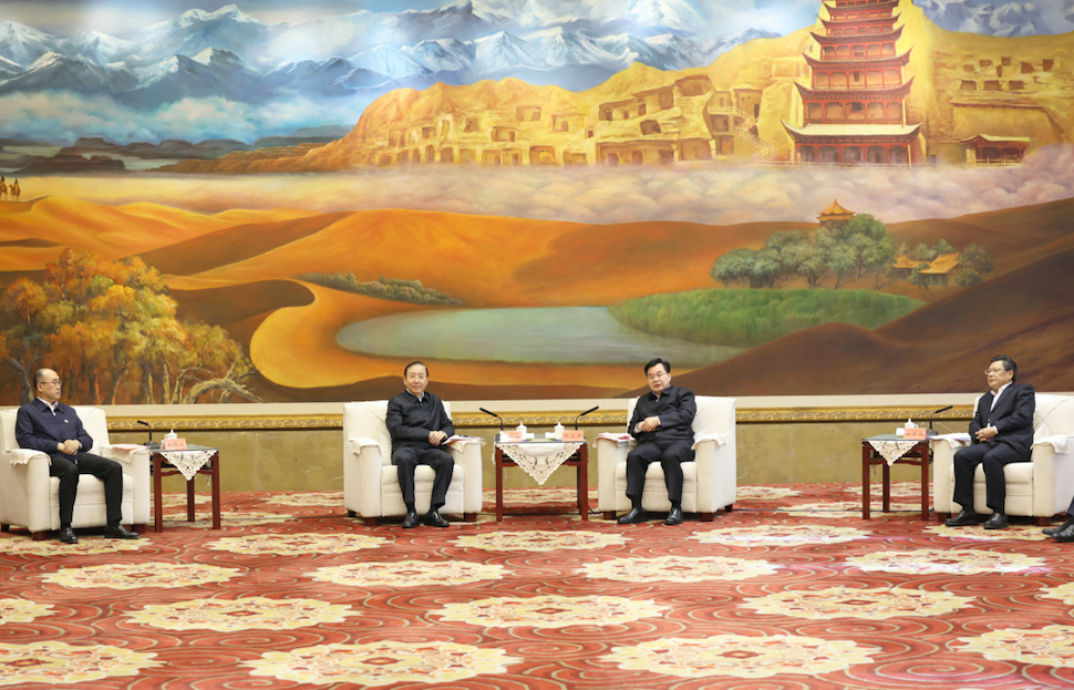 國家電網(wǎng)公司董事長、黨組書記辛保安與甘肅省委書記胡昌升、省長任振鶴會談