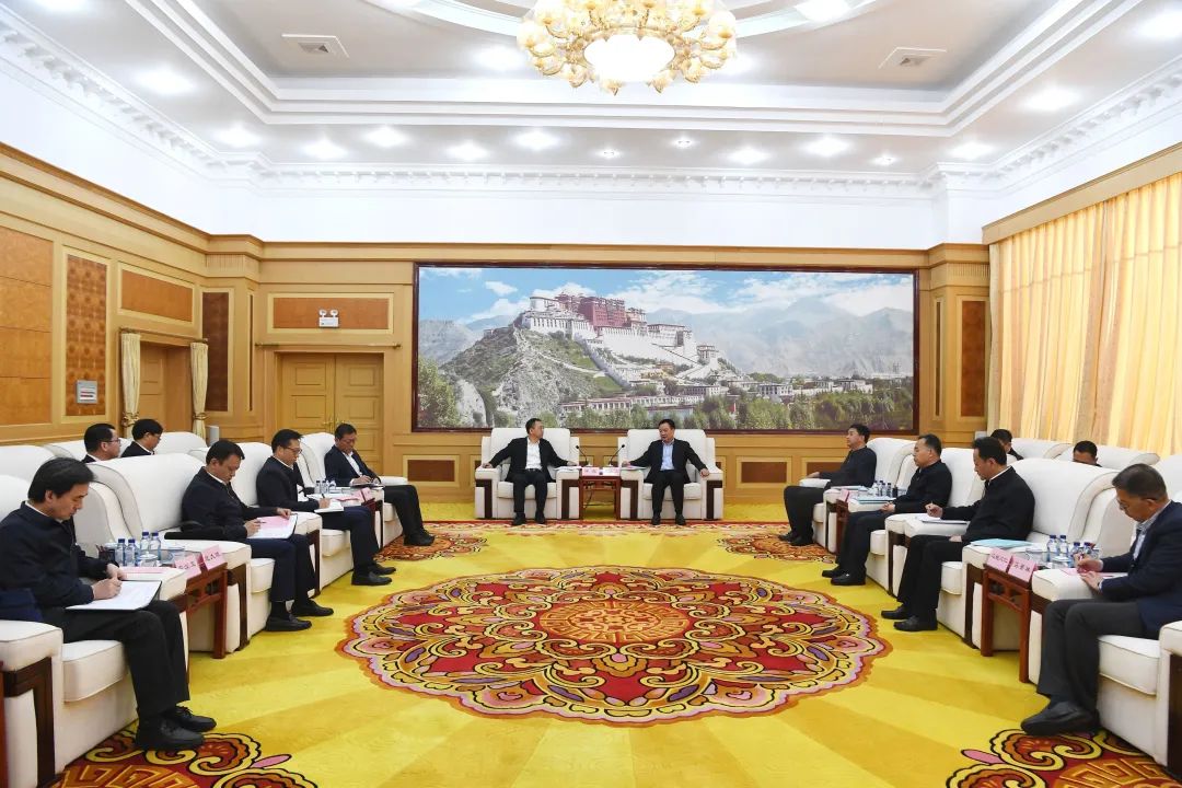 大唐集團黨組書記鄒磊拜會西藏自治區(qū)黨委書記王君正、自治區(qū)主席嚴金海