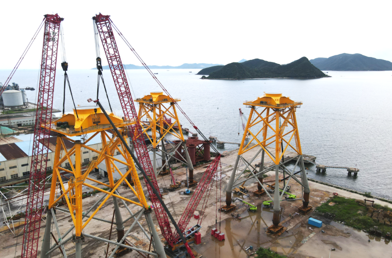 武橋重工首批海上風電導管架順利合攏！國內(nèi)最復雜、制作難度最高！