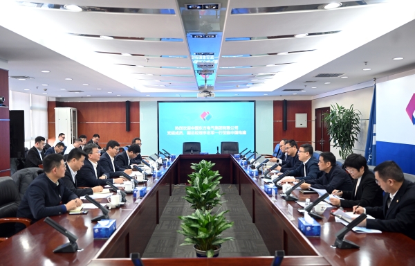 中國(guó)電建黨委常委、副總經(jīng)理王小軍與東方電氣副總經(jīng)理李忠軍舉行會(huì)談