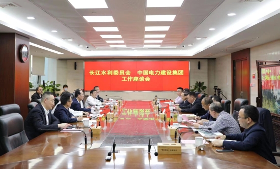 中國電建黨委書記、董事長丁焰章與長江水利委員會黨組書記、主任劉冬順會談