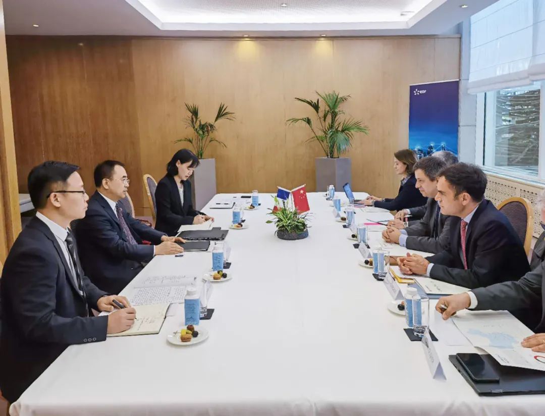 大唐集團董事長鄒磊與法電集團、道達爾集團董事長會談