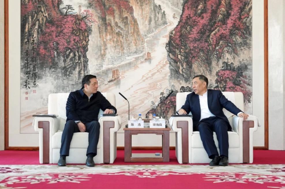 中國能建黨委書記、董事長宋海良與湖州市委書記陳浩會(huì)談