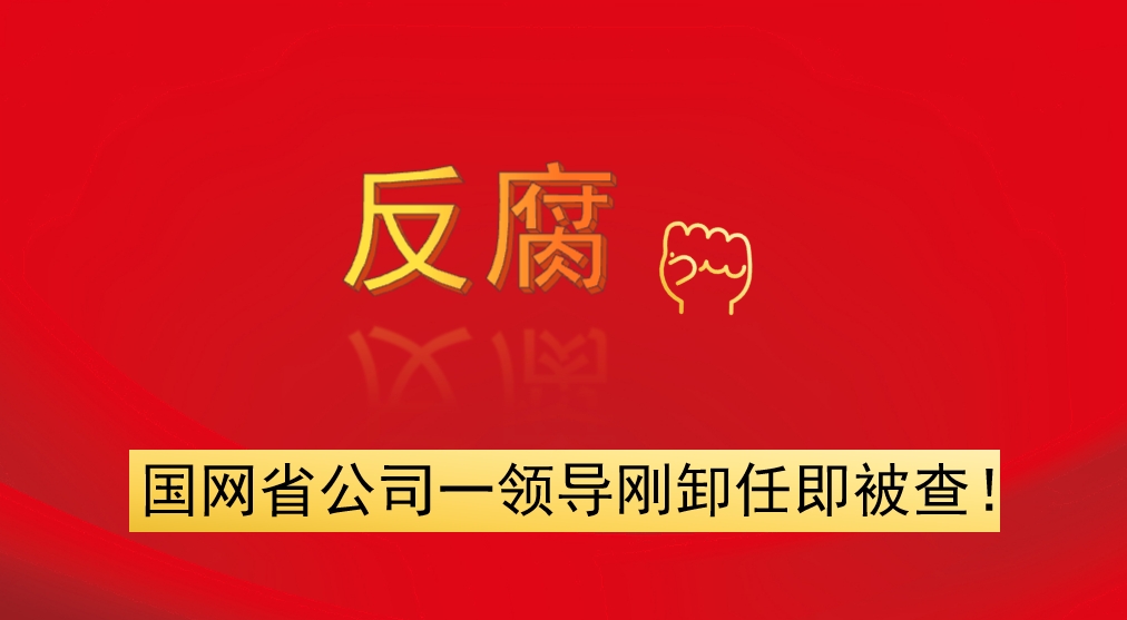 國(guó)網(wǎng)省公司一領(lǐng)導(dǎo)剛卸任即被查！