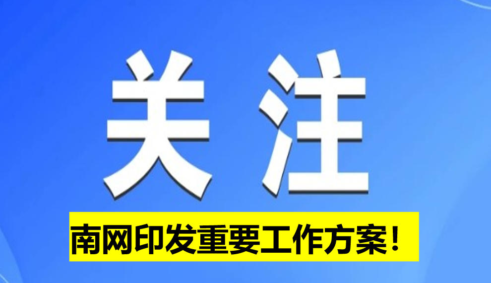 南網(wǎng)印發(fā)重要工作方案!
